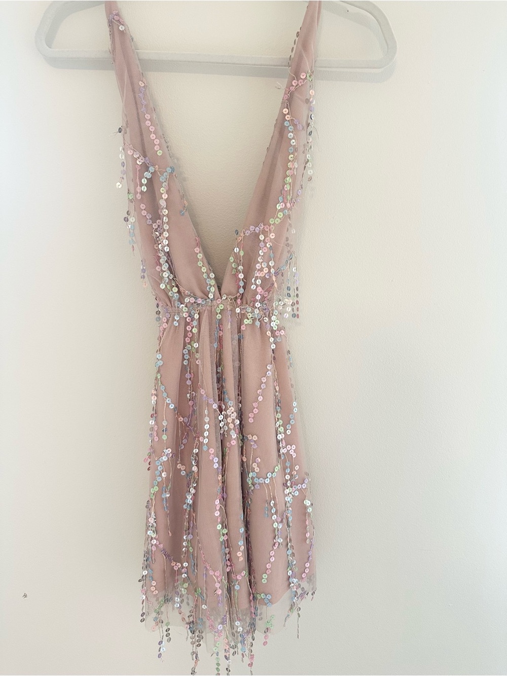 Hello Molly Pink Sequin Mini Dress NWT Size S - Picture 4 of 5
